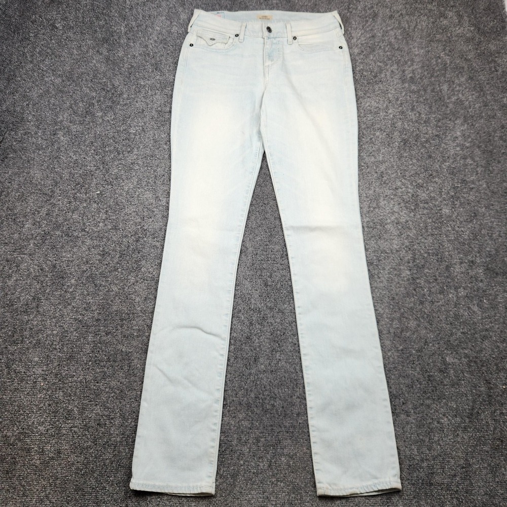 True Religion Cora Jeans Womens 26 Light Wash Mid Rise Straight Denim USA
